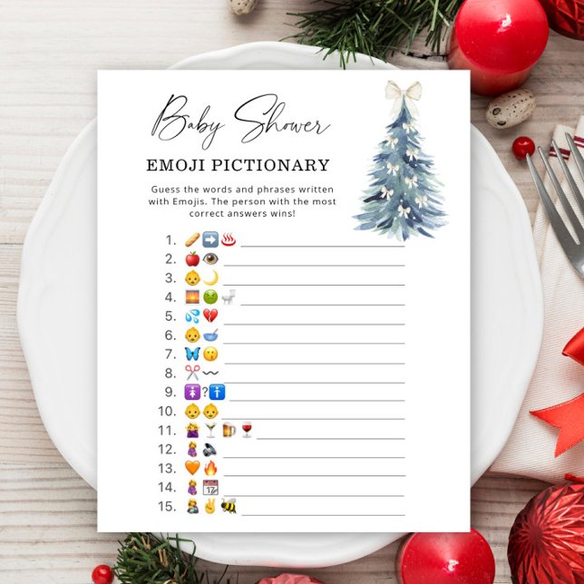 Papier Arbre d'hiver \ Emoji jeu pictural (Créateur téléchargé)