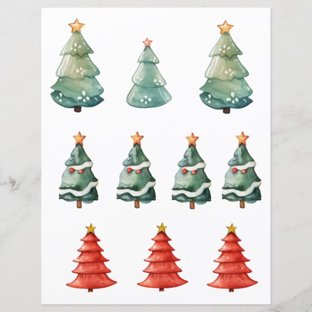 Papier Arbres coupés de Noël Fussy (Devant)