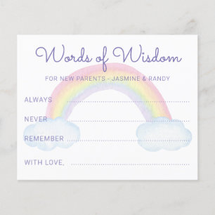 Papier Arc-en-ciel Paroles de sagesse Baby shower des nou