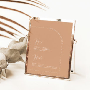 Papier Arc Moderne Rouille Calligraphie Signature Boisson
