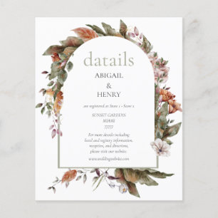 Papier Arc Romance d'automne Mariage Floral