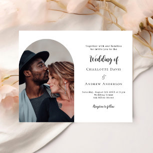 Papier Arch photo faire-part de mariage moderne