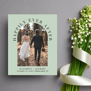 Papier Arch Photo Sage Mariage Réception Invitation