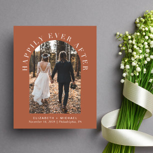 Papier Arch Photo Terracotta Mariage Réception Invitation