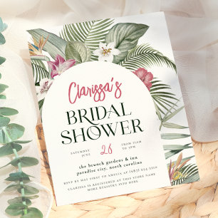 Papier Arche Florale Tropicale Moderne de Mariage à Petit