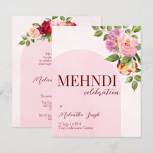 Papier Arche rose avec invitation budget rose