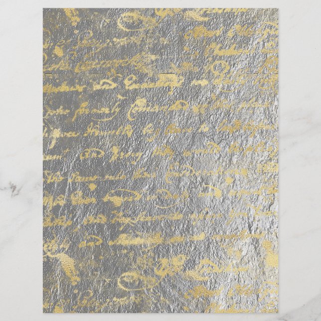 Papier Argent Or 2 côtés Ancien graveur (Devant)