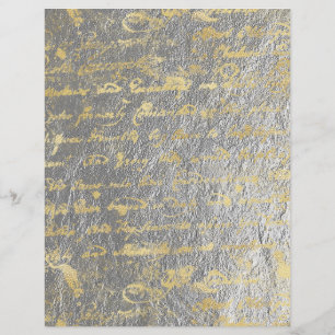 Papier Argent Or 2 côtés Ancien graveur