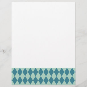Papier Arlequin marin et Turquoise