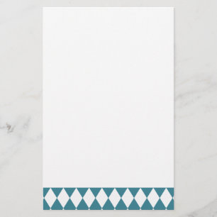 Papier Arlequin Turquoise et blanc