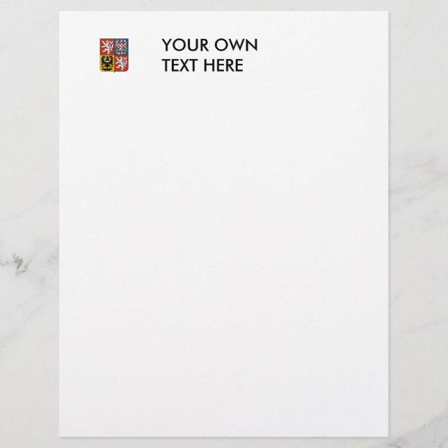 Papier Armoiries de la République tchèque (Devant)