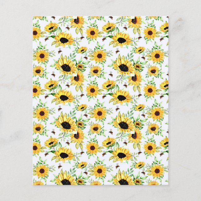 Papier Arrière - plan du registre des tournesols et des a (Devant)