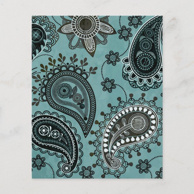 Papier arrière - plan turquoise du scrapbook paisl (Devant)