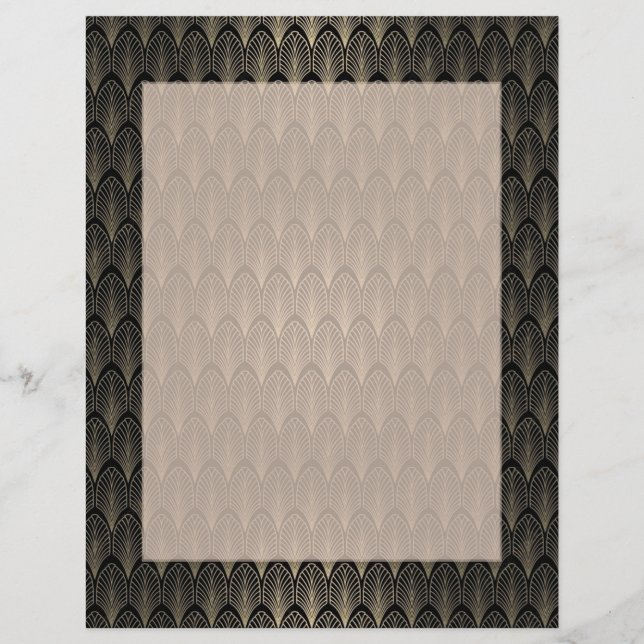 Papier Art déco noir et or (Devant)