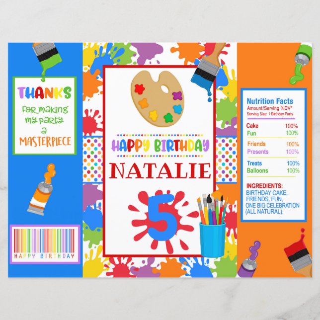 Papier Art Painting Party do-it-yourself Chip Bag (Devant)
