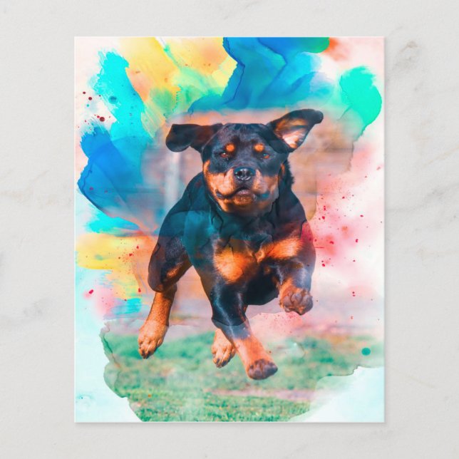 Papier Art Rottweiler | Cadeau pour la Saint Patrick's Da (Devant)