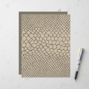 Papier Artiste Motif Reptile Snakeskin Taupe Artisanat Ch