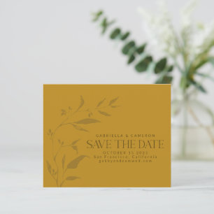 Papier Artwork Botanique Budget Boho Jaune Enregistrer La