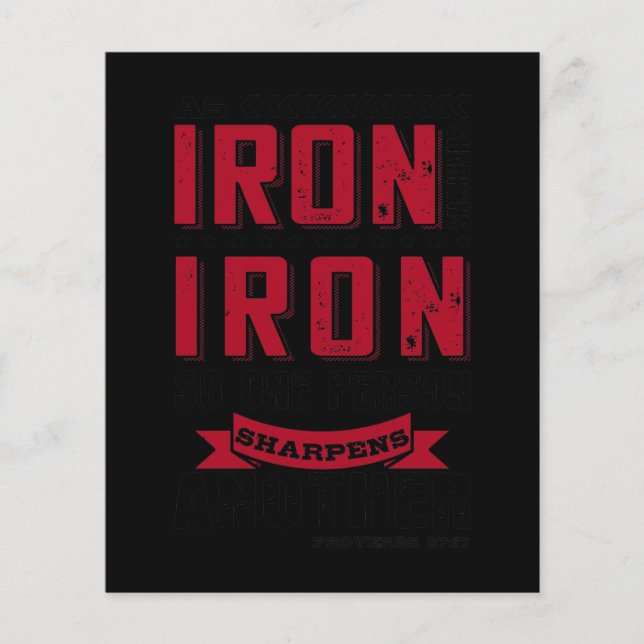 Papier As Iron Sharpens Iron, So One Person Sharpens (Devant)