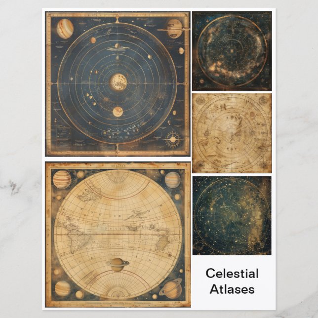 Papier Atlases célestes d'Art découpage (Devant)