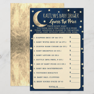 Papier Au-Dessus De La Lune   Baby shower Devinez Le Jeu 