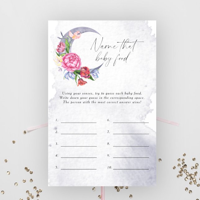 Papier Au-dessus de la lune Nom que bébé nourriture jeu b (Créateur téléchargé)