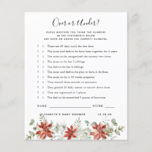 Papier Au-dessus ou en dessous Jeu de Baby Shower