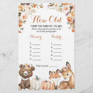 Papier Automne Bois Oh Bébé Quel âge avaient les parents