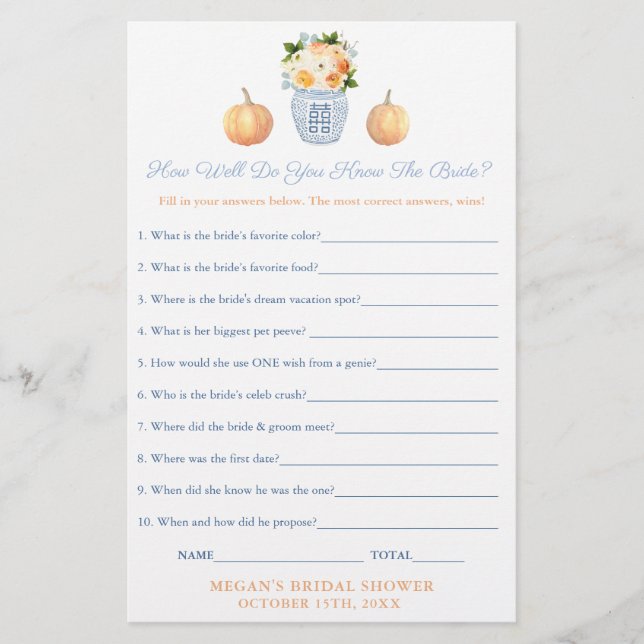 Papier Automne Chinoiserie Qui Connaît Mariée Le Meilleur (Devant)