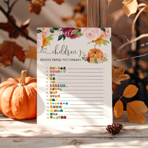 Papier Automne citrouille livres pour enfants émoji jeu p