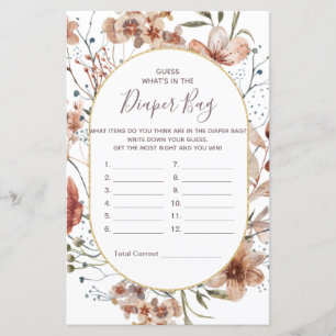 Papier Automne Fleur sauvage Devinez ce qu'il y a dans le