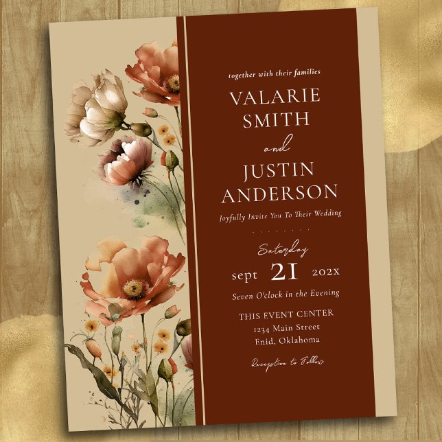 Papier Automne Fleur sauvage Mariage tout en un (Créateur téléchargé)