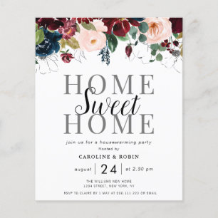 Papier automne fleurie maison de chauffage invitation