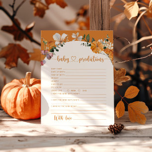 Papier Automne Petites prédictions florales citrouilles b