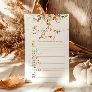Papier Automne rustique douche nuptiale émoticônes jeu