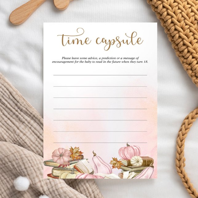 Papier Automne thème Baby shower rose temps de jeu Capsul (Créateur téléchargé)