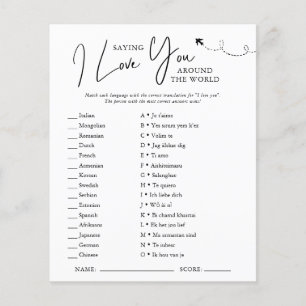 Papier Autour du monde Jeu de Baby Shower