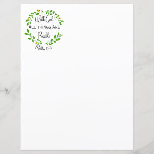 Papier Avec Dieu, tout est possible