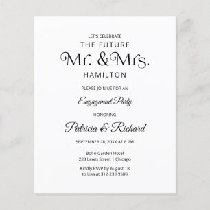 Papier Avenir du budget Invitation du parti Engagement M