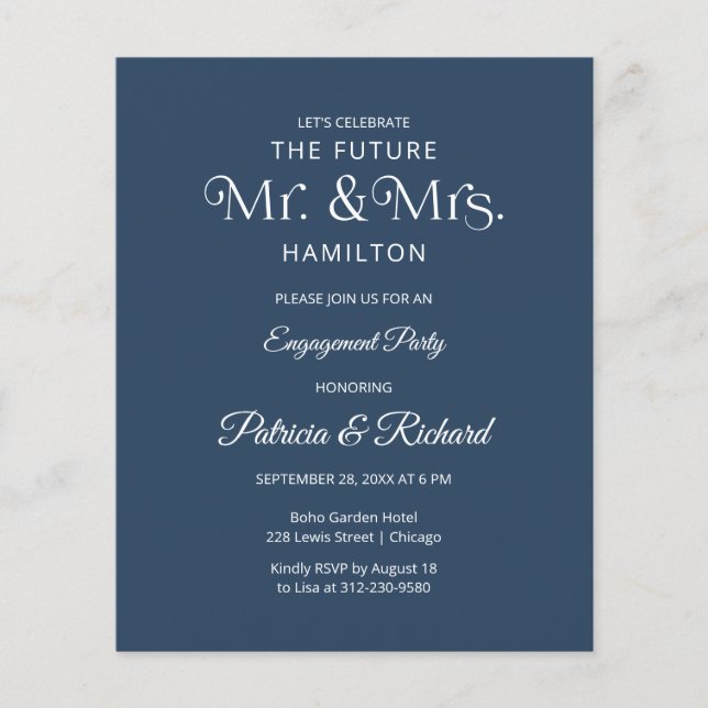 Papier Avenir du budget Invitation du parti Engagement M  (Devant)