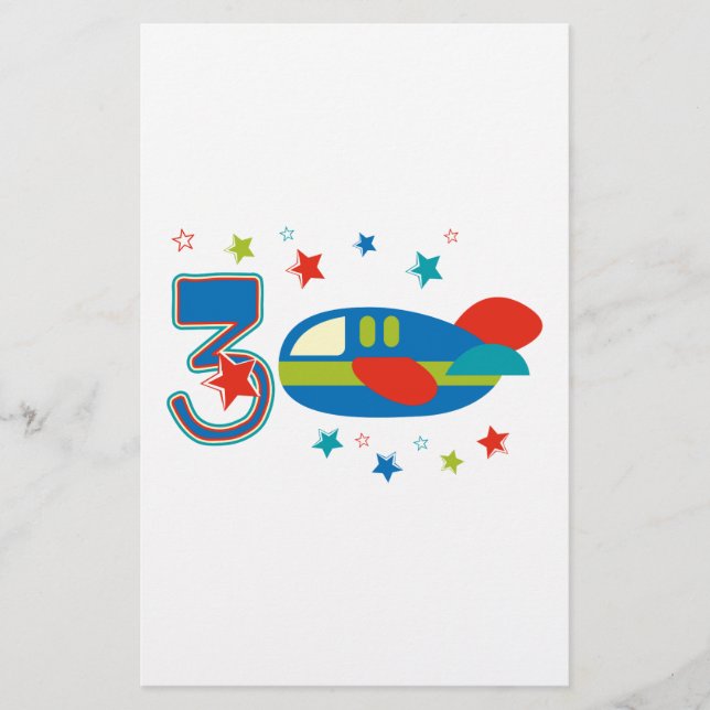 Papier Avion 3e anniversaire (Devant)