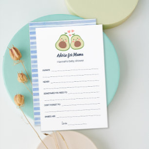Papier Avocado Genre Neutre Baby shower Conseil Mama