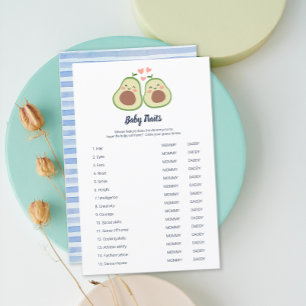 Papier Avocado Hommes Baby showers neutres Traits bébé