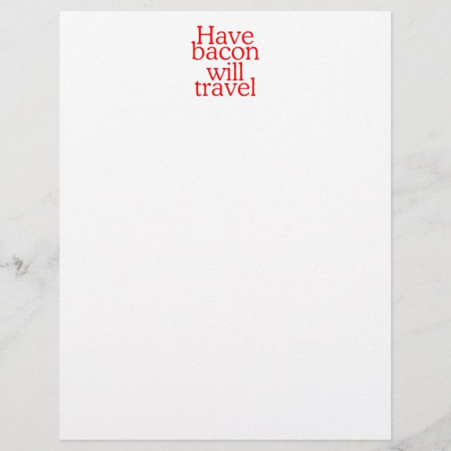 Papier Avoir du bacon, déclaration de voyage