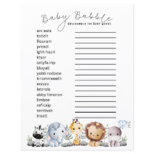 Babillage de bébé - Jeu de mots mêlés sur le thème