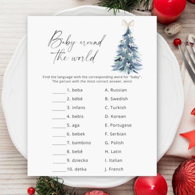 Papier Baby Around the world - Baby shower d'hiver (Créateur téléchargé)