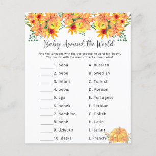Papier Baby Around the world - Baby shower Game