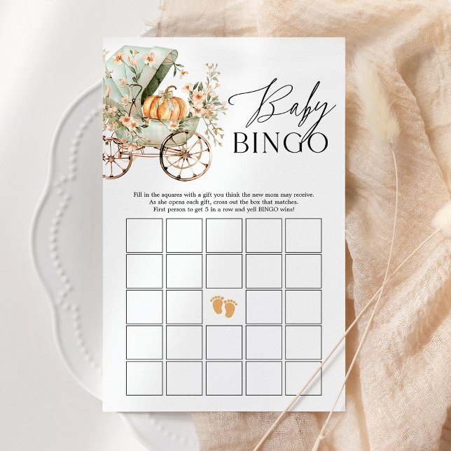 Papier Baby Bingo Fall Little Citrouille Baby shower Jeu (Créateur téléchargé)