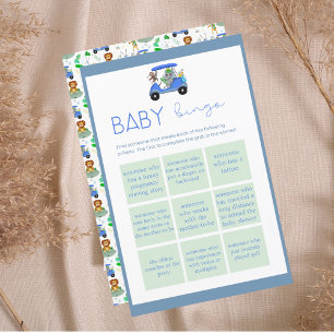 Papier Baby Bingo Garçon Éléphant & Singe Golf Jeu de Do