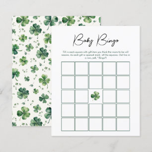 Papier Baby Bingo Lucky Charm Baby shower Jeu